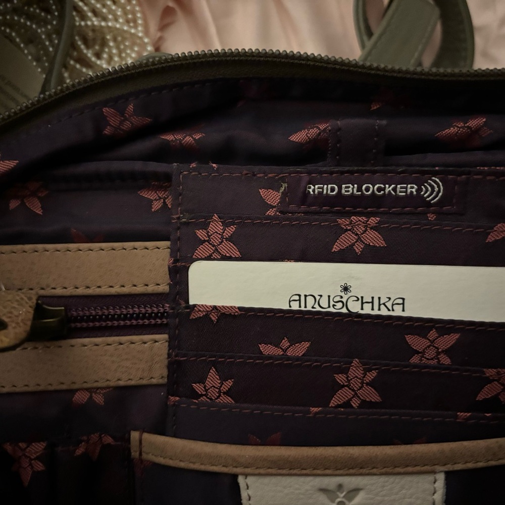 Anuschka Artistic Elephant and Butterfly Crossbody Bag - Picture 11 of 16